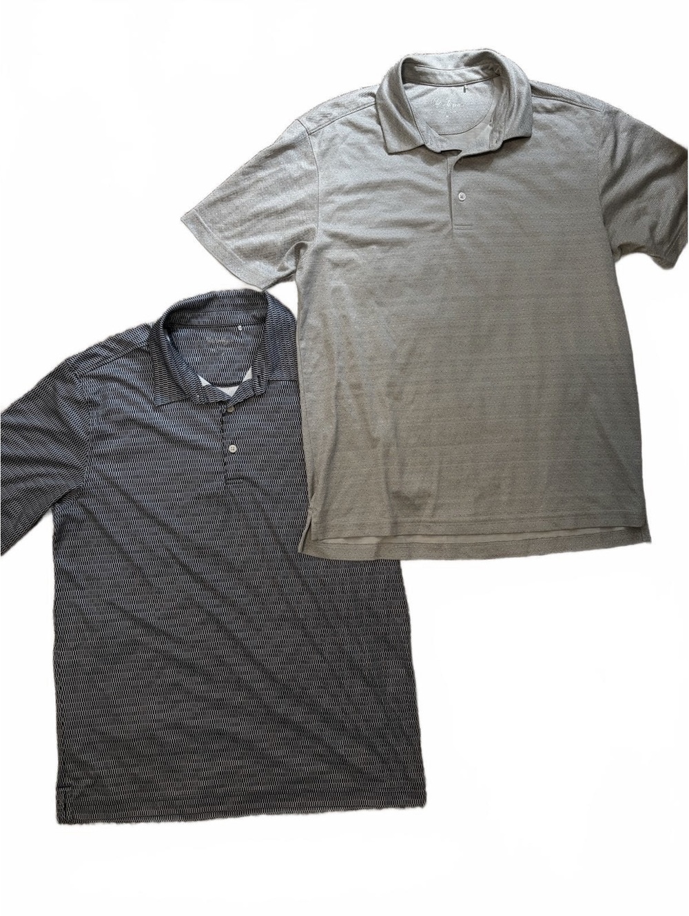 Walter Hagen Men's Navy/Gray Polo Golf and/or Work Shirts Set of 2 Size Medium